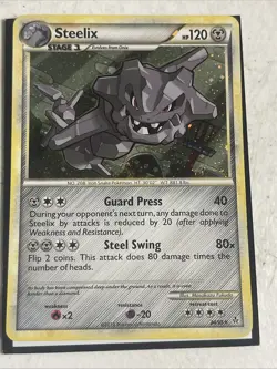 Pokemon TCG Steelix 24/95 HGSS Unleashed Holo Rare 2010 Trading Card - Image 1