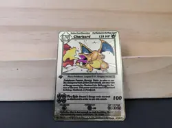 Pokemon. 1st Edition Base Set Shadowless Charizard GOLD .Metal DISPLAY Card - Image 3