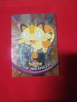 Meowth #52 2000 TOPPS CHROME HOLO Pokemon Card Rare - Image 1