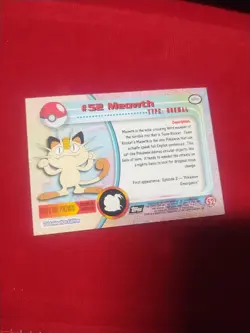 Meowth #52 2000 TOPPS CHROME HOLO Pokemon Card Rare - Image 2