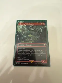 Hunting Velociraptor Borderless Card Universes Beyond: Jurassic World #4 - Image 1