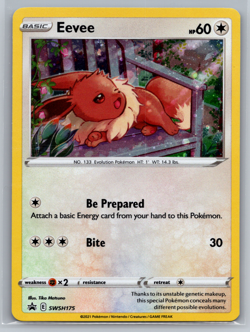 Eevee SWSH175 SWSH: Sword & Shield Promo Cards Holo Pokemon TCG - NM - Image 1