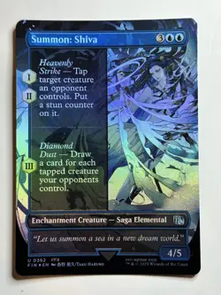 Summon: Shiva (Borderless) FINAL FANTASY 362 Foil MTG Card LP-NM - Image 1