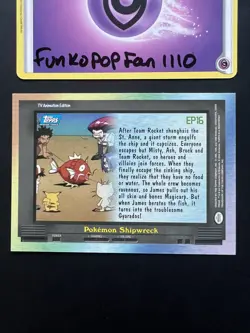 EP16 Pokemon Shipwreck Pokemon Topps Series 2 Card NM - Image 2