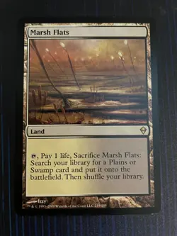 MTG Magic Marsh Flats Zendikar Fetch Land Rare NM - Image 1
