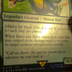 Bartz and Boko - Prerelease Foil Stamped Promo - Final Fantasy MTG - Image 3
