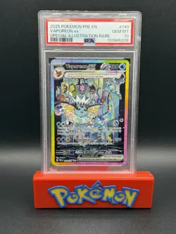 2025 Pokemon Prismatic Evolutions #149 Vaporeon ex SIR - PSA 10 GEM MINT - Image 1