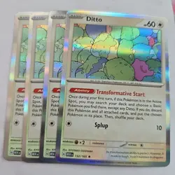 Ditto Holo 132/165 x4 4x Pokemon Card 2023 Scarlet & Violet 151 Playset - Image 1