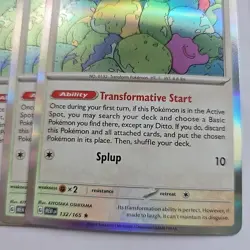 Ditto Holo 132/165 x4 4x Pokemon Card 2023 Scarlet & Violet 151 Playset - Image 2