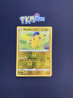 Pokemon TCG Pikachu Pokemon Go 028/078 Reverse Holo Rare LP. - Image 1