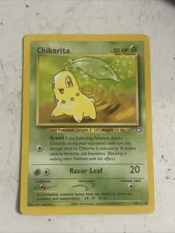 Pokemon TCG Original - Chikorita - Neo Genesis 54/111 Regular Unlimited Common - Image 1