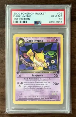 Dark Hypno 1st Ed. 2000 Pokemon Team Rocket PSA 10 GEM MINT - Image 1