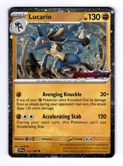 Lucario - 114/198 Scarlet & Violet Base Set #114 (2023) Holo Stamped NM Pokemon - Image 1
