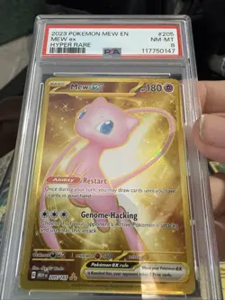 2023 Pokemon 151 English Mew Ex Hyper Rare 3205 NM-Mint PSA 8 - Image 1