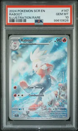 2024 POKEMON SCR EN STELLAR CROWN ILLUSTRATION RARE 147 RABOOT PSA 10 - Image 1