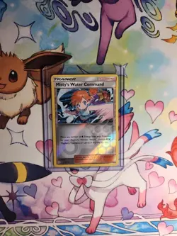 Misty's Water Command Rev Reverse Holo SM Hidden Fates Pokemon NM 63/68 - Image 1