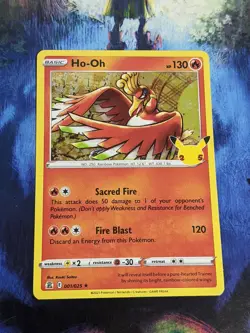 Ho-oh 001/025 Celebrations 25th HOLO Pokemon NM - Image 1