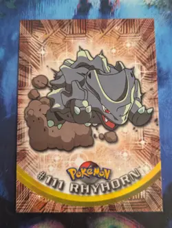 Rhyhorn #111 Topps Blue Logo Pokemon NM - Image 1