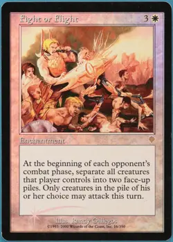 Fight or Flight FOIL Invasion White Rare MAGIC CARD LP/EX - Image 1