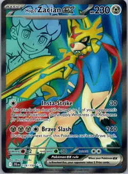 Pokemon Card Hop's Zacian EX 176/159 Journey Together - Near Mint - Image 1