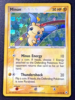 Minun 67/101 EX Hidden Legends Pokemon Card Reverse Holo Foil Rare Near Mint - Image 1