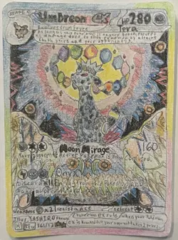 Pokemon Umbreon ex 161/131 SIR Prismatic Evolutions Hand Drawn Art Card! - Image 1