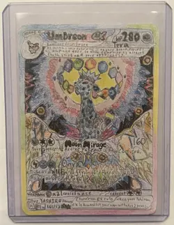 Pokemon Umbreon ex 161/131 SIR Prismatic Evolutions Hand Drawn Art Card! - Image 3