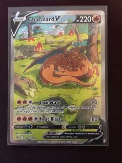 Pokemon TCG Charizard v SWSH260 Sword & Shield Promo Card Near Mint Condition - Image 1