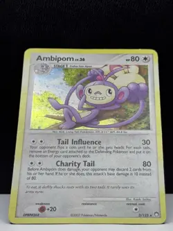 Ambipom 3/123 Mysterious Treasures Holo Rare 2007 Pokemon Card - Image 3