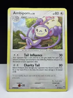 Ambipom 3/123 Mysterious Treasures Holo Rare 2007 Pokemon Card - Image 4