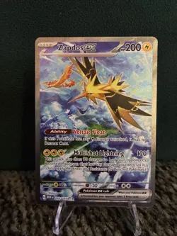 Pokemon TCG Zapdos EX Holo Card 202/165 Scarlet & Violet 151 - Image 1