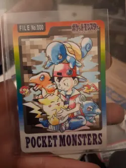 Pocket Monster File No.000 Bandai Carddass Special TCG Pokemon Card 1997 Rare JP - Image 1