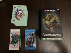 MTG Bloomburrow Commander Deck - Animated Army w/rick and morty sleeves - Image 1
