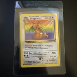 Pokemon TCG Unlimited Dragonite 19/62 Fossil Regular, Lightly Played, Vintage! - Image 1