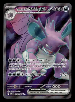 Team Rocket's Nidoking ex (Ultra Rare) 216/182 Pokemon Destined Rivals - Image 1