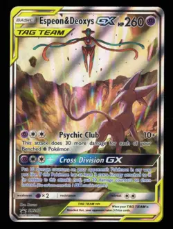 Espeon & Deoxys GX Pokemon TCG SM240 Sun & Moon Black Star Promo NM/LP+ - Image 1