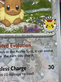 Eevee 74/131 2025 Pokemon Day Stamp Reverse Holo - Swirl - Image 3