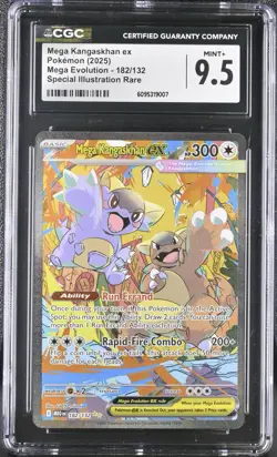 2025 Pokemon Mega Evolution Mega Kangaskhan ex 182/132 CGC 9.5 Mint+ - Image 1