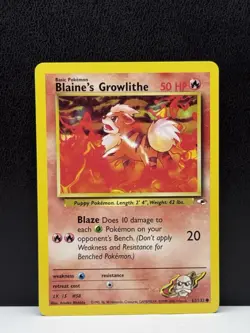 Blaine's Growlithe 62/132 - Common - Pokemon TCG - Gym Heroes - NM - Image 1