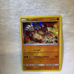 Groudon 113/236 Cracked Ice Holo Rare Pokemon 2019 Cosmic Eclipse - NM - Image 2