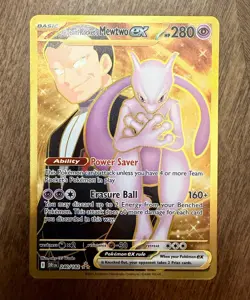 Pokemon Team Rockets Mewtwo Gold ex 240/182 - Destined Rivals - MINT ✨ - Image 1