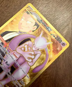 Pokemon Team Rockets Mewtwo Gold ex 240/182 - Destined Rivals - MINT ✨ - Image 2