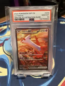 Pokemon Latias EX TCG Surging Sparks Scarlet & Violet PSA 10 English - Image 3