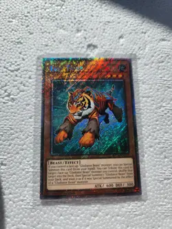 Test Tiger Platinum Secret Rare RA03-EN189 Yugioh Gladiator Beast - Image 1