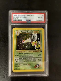PSA 8 Koga's Beedrill Gym 9/132 TCG English Holo Foil 2000 Pokemon Card TCG - Image 1