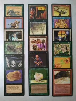 Magic The Gathering Fourth Edition FBB Set 17 Cards Portuguese 4th Black Border - Image 1