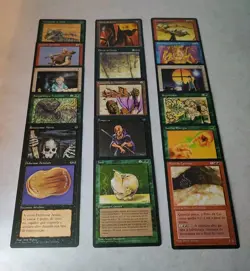 Magic The Gathering Fourth Edition FBB Set 17 Cards Portuguese 4th Black Border - Image 2