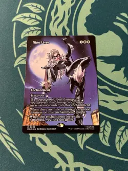 Nine Lives Borderless NON Foil Marvel’s Spider-Man Eternal Legal MAR MTG Mythic - Image 1