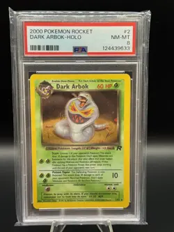 2000 POKEMON ROCKET #2 DARK ARBOK-HOLO PSA 8 Graded Card - Image 2