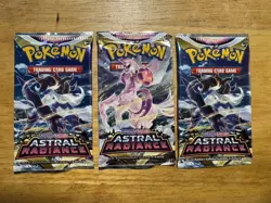 Pokemon Astral Radiance 3 Booster Packs Brand New Factory Sealed - Image 1